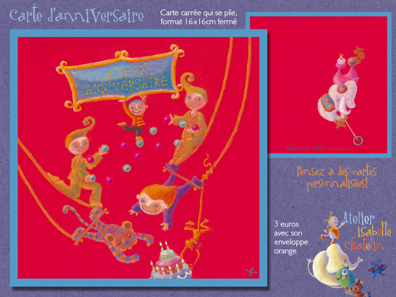 page carte anniversaire